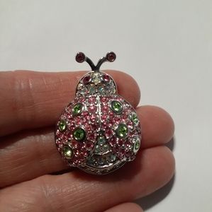 Swarovski Crystal Ladybug Pin Brooch
